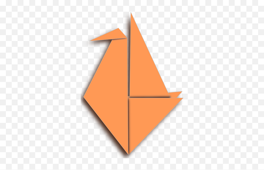 Orange Bird Origami Illustration - Origami Clip Art Emoji,Cardinal Bird Emoji