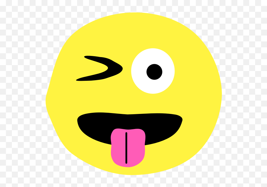 Winky Emoji 1 - Free Emoji Svg,Emoji