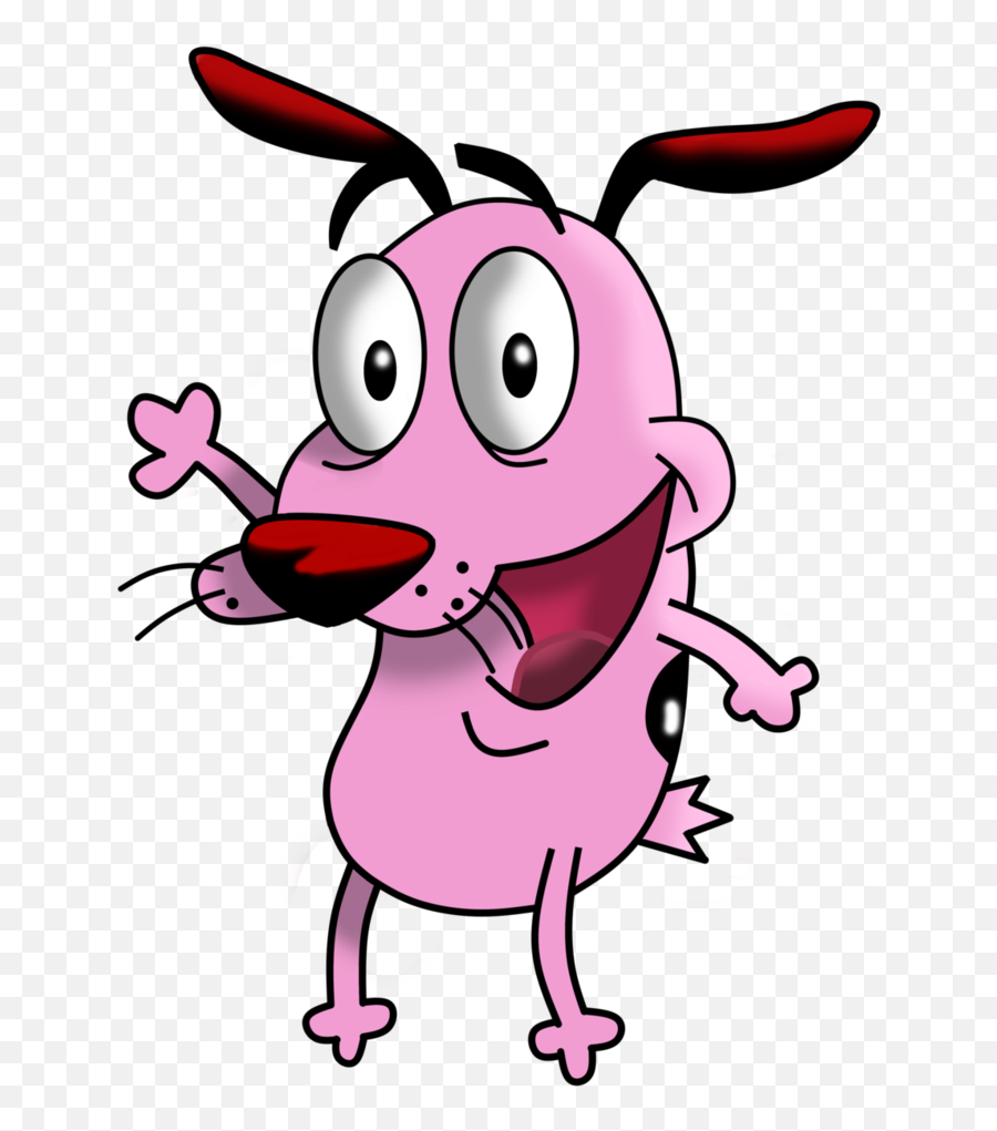 Muscle Clipart Courageous Muscle - Courage The Cowardly Dog Waving Emoji,Courage Emoji