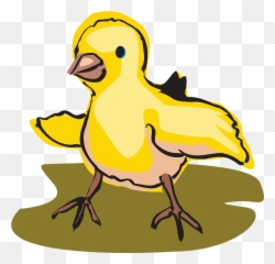 Baby Bird Walking Yellow Small - Clipart Emoji
