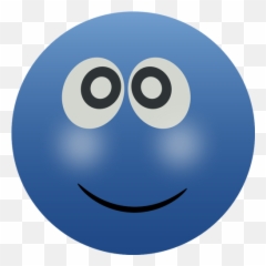 Blue Smiley - Emoji Azul,Happy Emoji