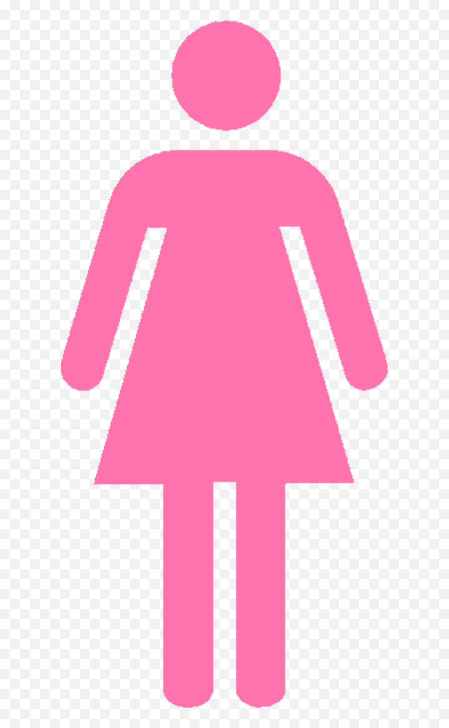 Pink Bathroom Sign Clipart - Woman Bathroom Sign Png Emoji,Emoji Bathrobe