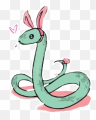 Cute Snek Snake Boopnoodle Bunnyears Uwu - Kawaii Snek Emoji,Snek Emoji