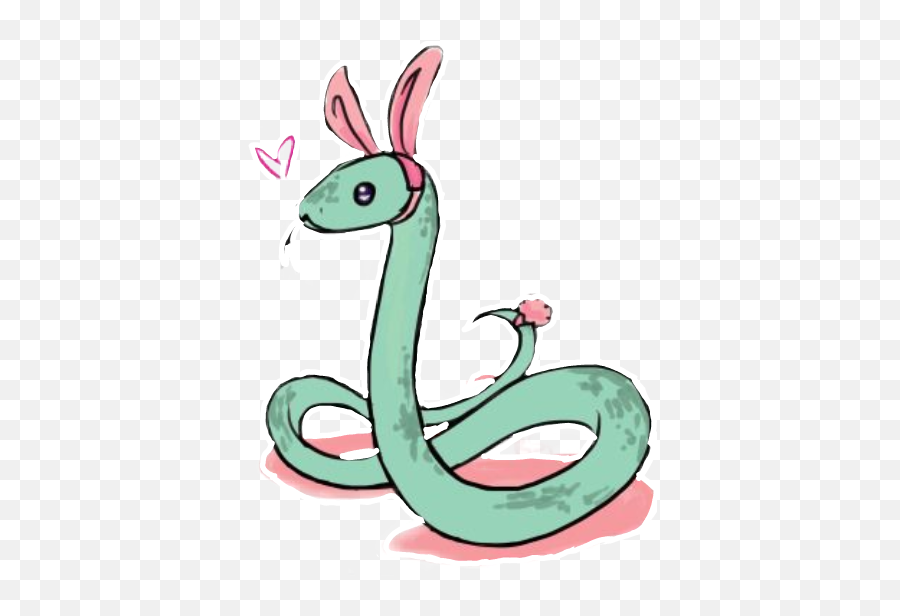 Cute Snek Snake Boopnoodle Bunnyears Uwu - Kawaii Snek Emoji,Snek Emoji