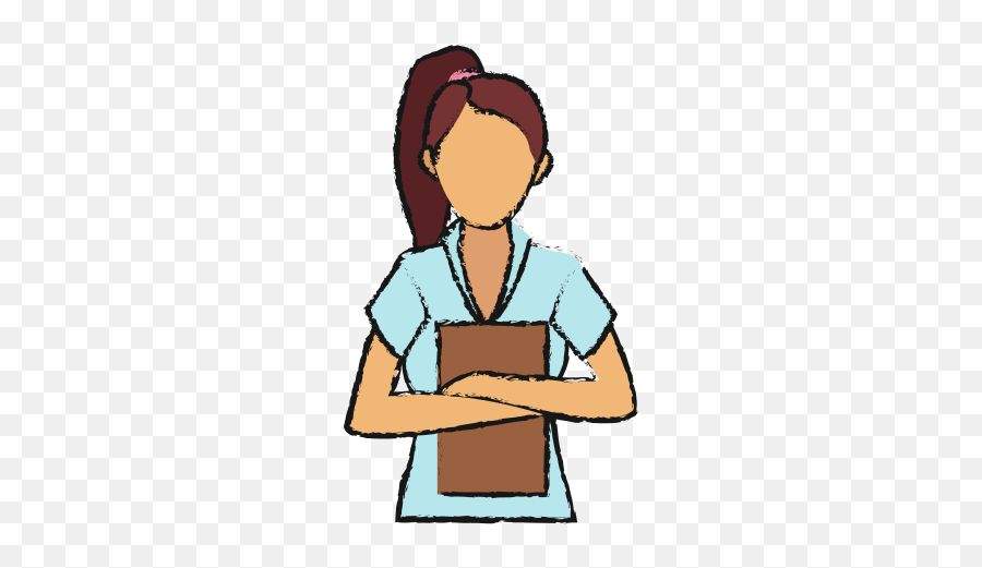 Woman Cartoon Icon - Sitting Emoji,Crossed Arm Emoji