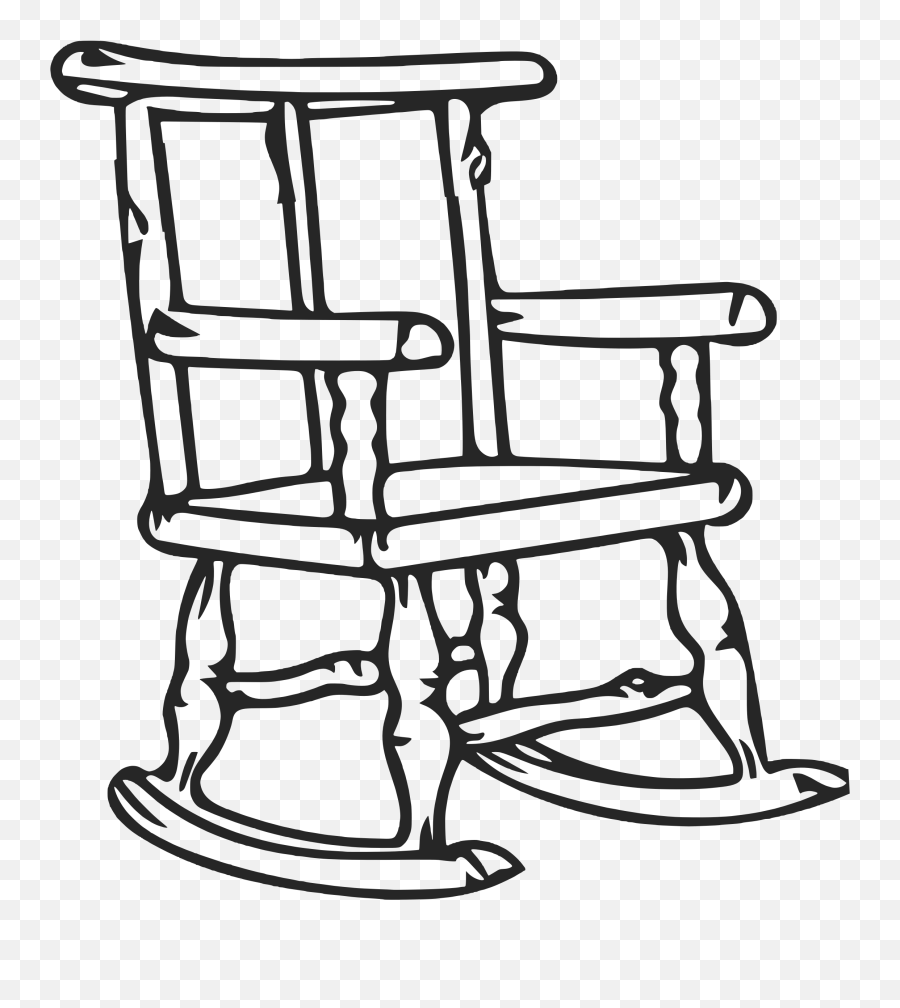 Rocking Chair Clip Art Black And White - Transparent Rocking Chair Clipart Emoji,Rocking Chair Emoji