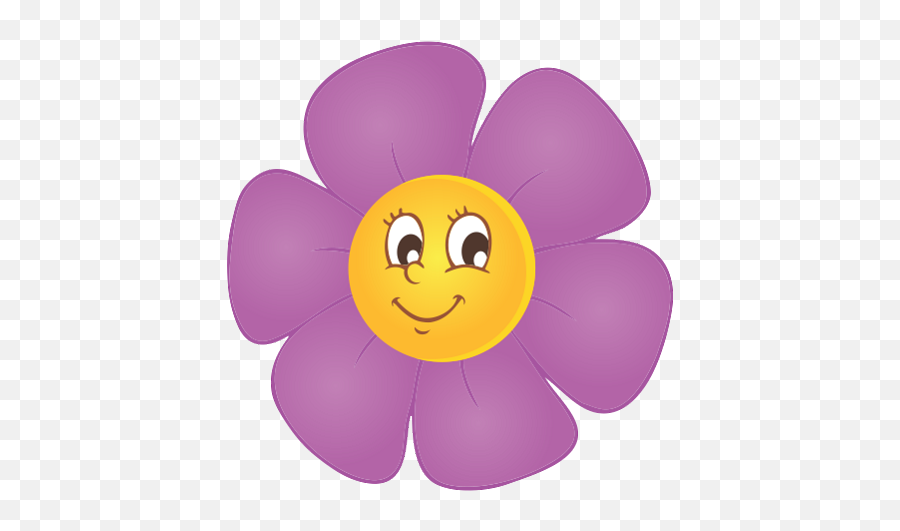 Colored Flowers Decal 9 - Smiley Emoji,Smile Flower Emoticon