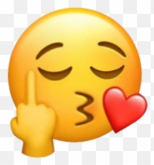 Emojis Emojicombo Aesthetic Instagram - Middle Finger Kiss