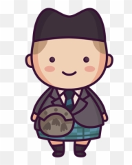 Man Tartan Kilt Scottish Character Cute - Happy Emoji,Kilt Emoji