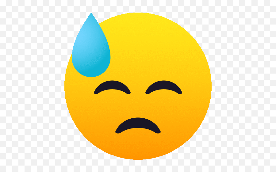 Downcast Face With Sweat People Gif - Happy Emoji,Sweating Face Emoji
