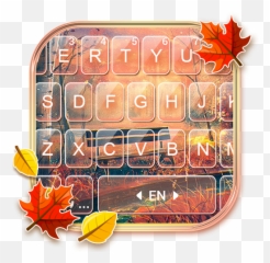Gold Autumn Leaf Keyboard Theme - Maple Leaf Emoji,Autumn Emojis