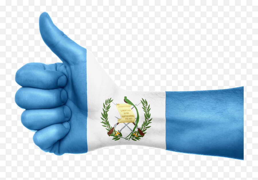 Guatemala Flag Hand - Mano Con La Bandera De Guatemala Emoji,Guatemalan Flag Emoji