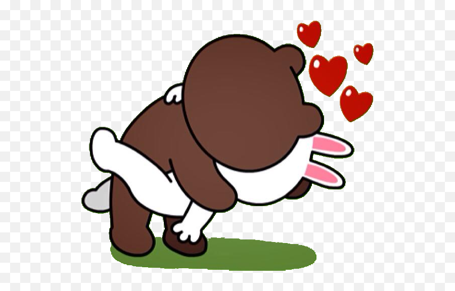 Brown Cony Kiss Clipart - Brown And Cony Png Emoji,Hershey Kiss Emoji