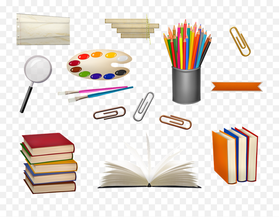 School Supplies Book Paper Tags - Clip Art Emoji,Emoji School Supplies