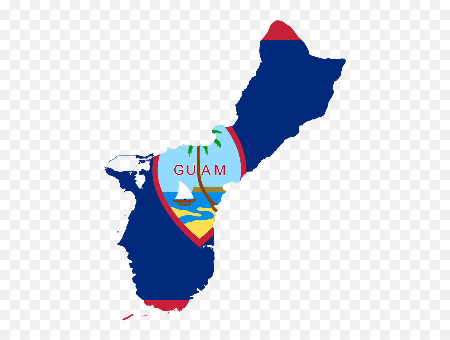 Flag Map Of Guam - Guam Flag Map Emoji,Guam Flag Emoji