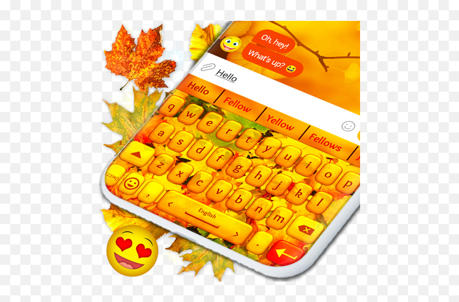 Autumn Leaves Best Keyboard Hd - Smiley Emoji,Oh Well Emoticon