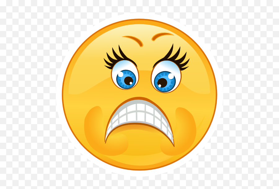 Crazy Mad Upset Emoji Sticker - Transparent Sad Emoji Png,Mad Emoji Face
