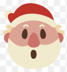 Surprise Santa Claus Face Emoticon 57 - Angry Santa Face Png Emoji,Merry Christmas Emoji Art