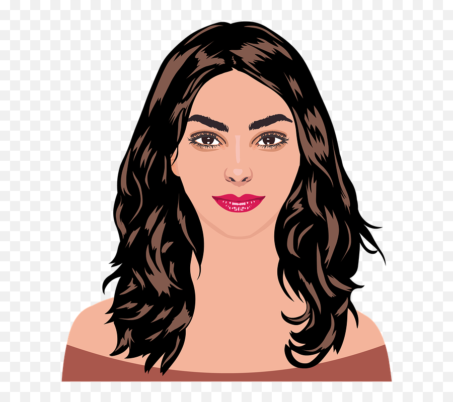 Free Curly Hair Illustrations - Black Hair Woman Clipart Emoji,Girl Lipstick Arrow Purse Emoji