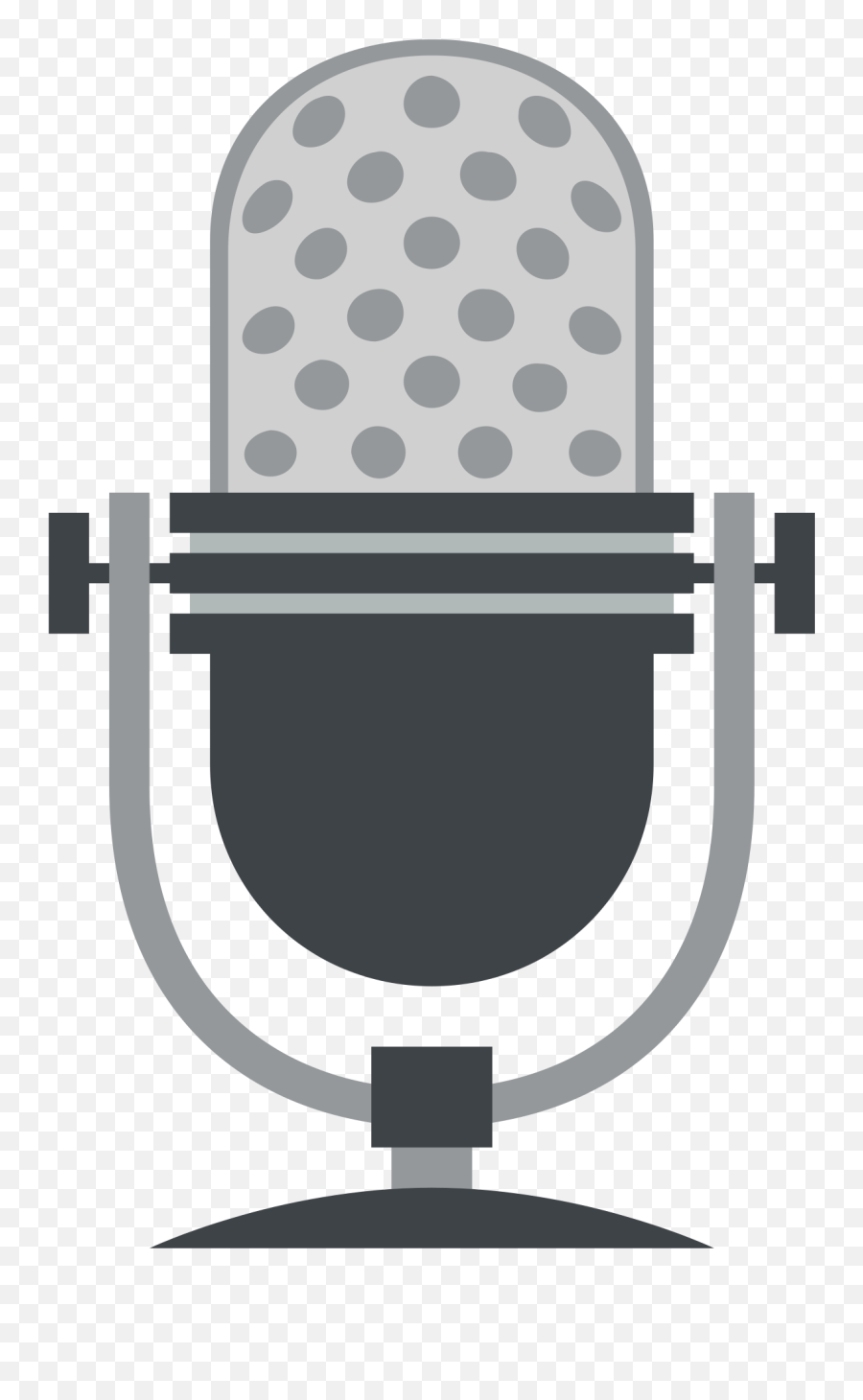 Microphone Clip Art Black And White - Microphone Emoji Transparent Background,Microphone Emoji