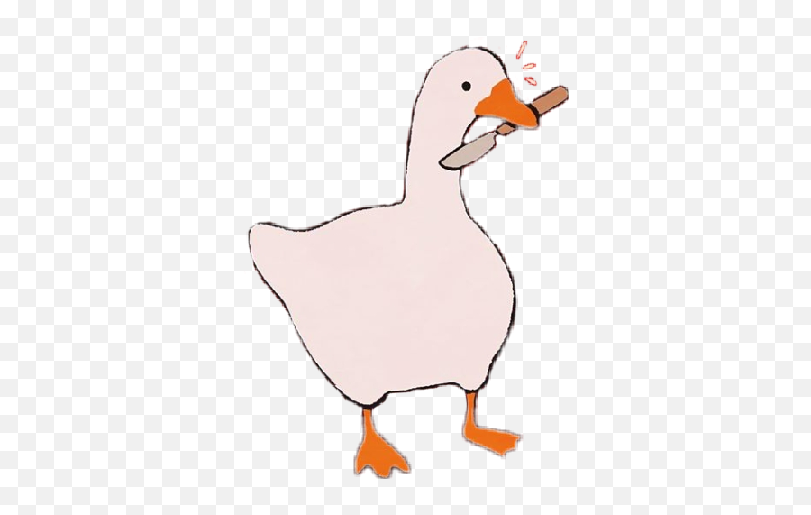 Knife Cute Weird Untitled Goose Game - Untitled Goose Game Goose With Knife Emoji,Goose Emoji