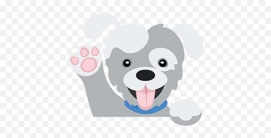 Happiesquad - Dog High Five Cartoon Emoji,Highfive Emoji