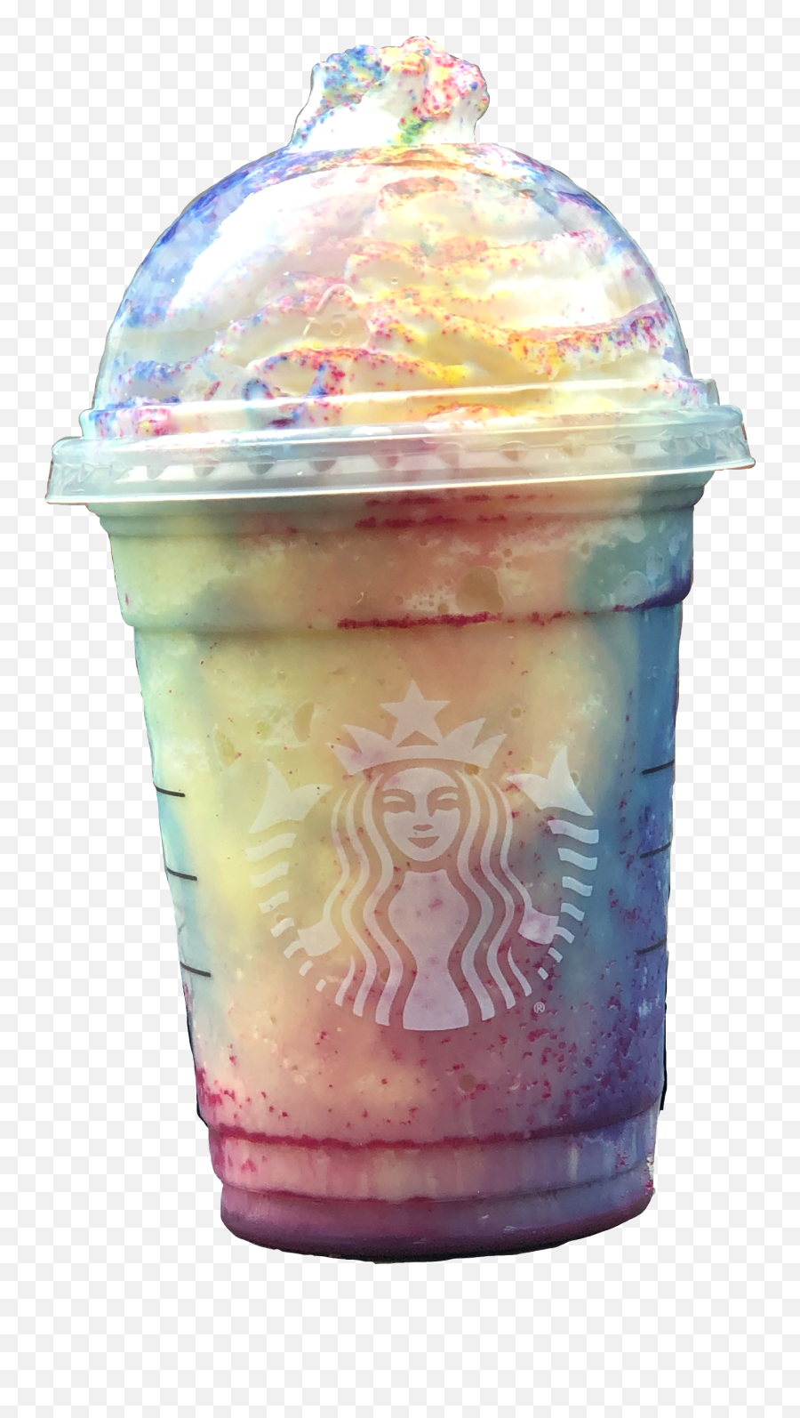 Starbucks Frappuccino Rainbow Colorfull - Cute Starbucks Drink Emoji,Frappuccino Emoji