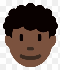 Man Emoji Clipart - Curly Hair