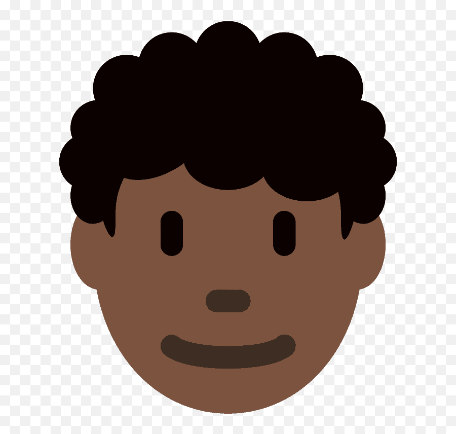 Man Emoji Clipart - Curly Hair Emoji Man,Brown People Emojis