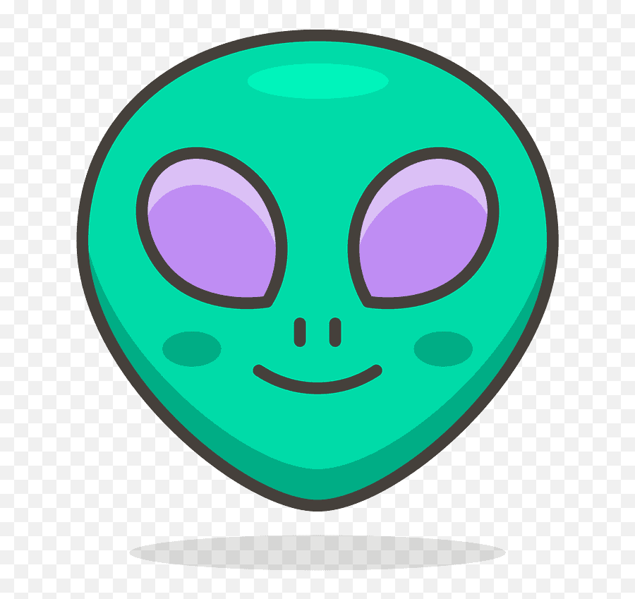 Alien Emoji Clipart - Alien Icon,Blue Circle And Alien Emoji