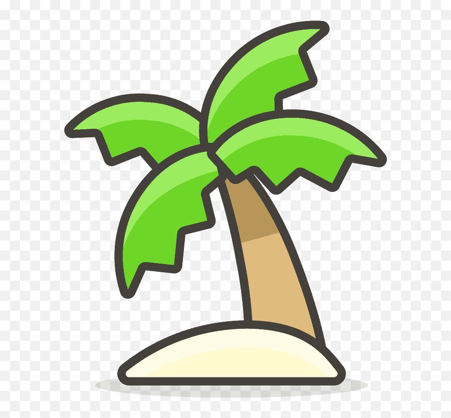 Palm Tree Emoji Clipart - Emoji Palm,Palm Tree Emoji