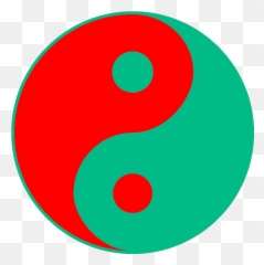 Green And Red Yin Yang Symbol Emoji