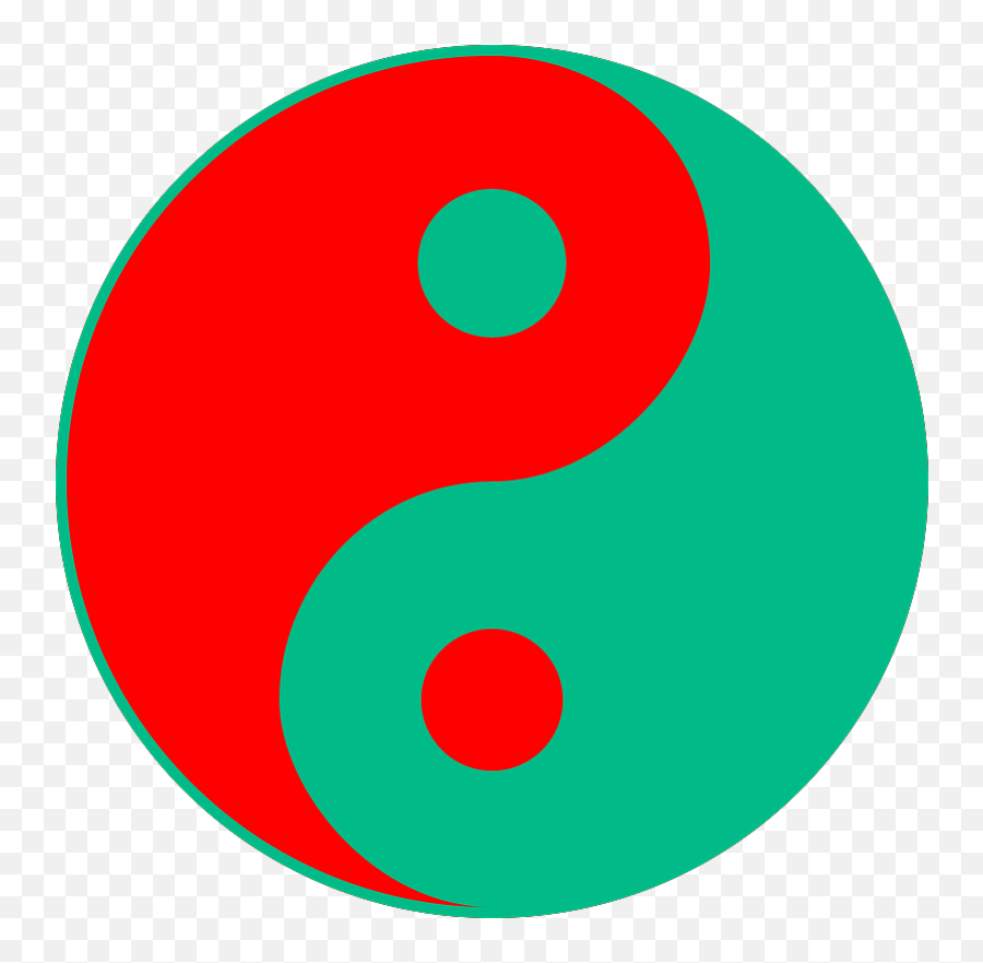 Green And Red Yin Yang Symbol Emoji,Yin Yang Emoji