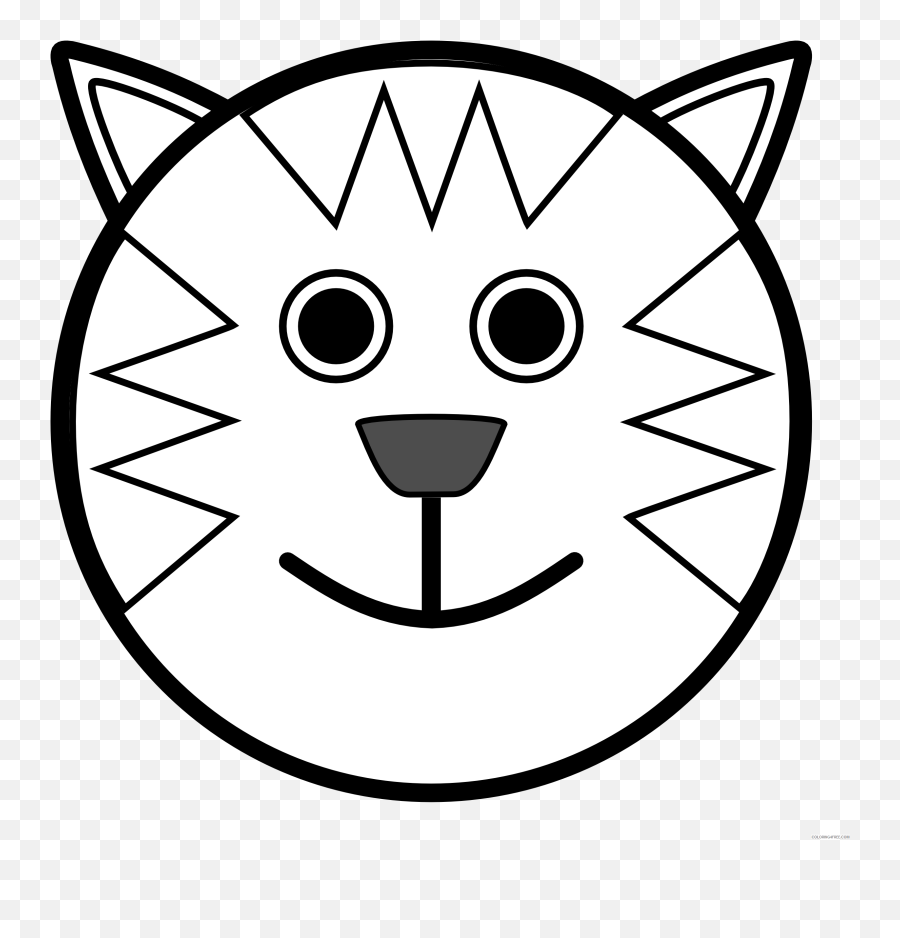 Quality Black And White Animals Coloring Pages Animal 82 Png - Cartoon Easy Tiger Face Drawing Emoji,Crawfish Emoji