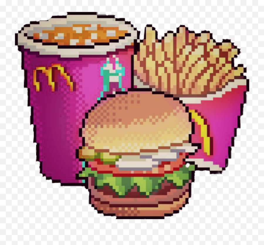Mcdonalds Burger Picsart Sticker By Facuuuromero1 - Aesthetic Food  Background Emoji,Mcdonalds Emoji - free transparent emoji 