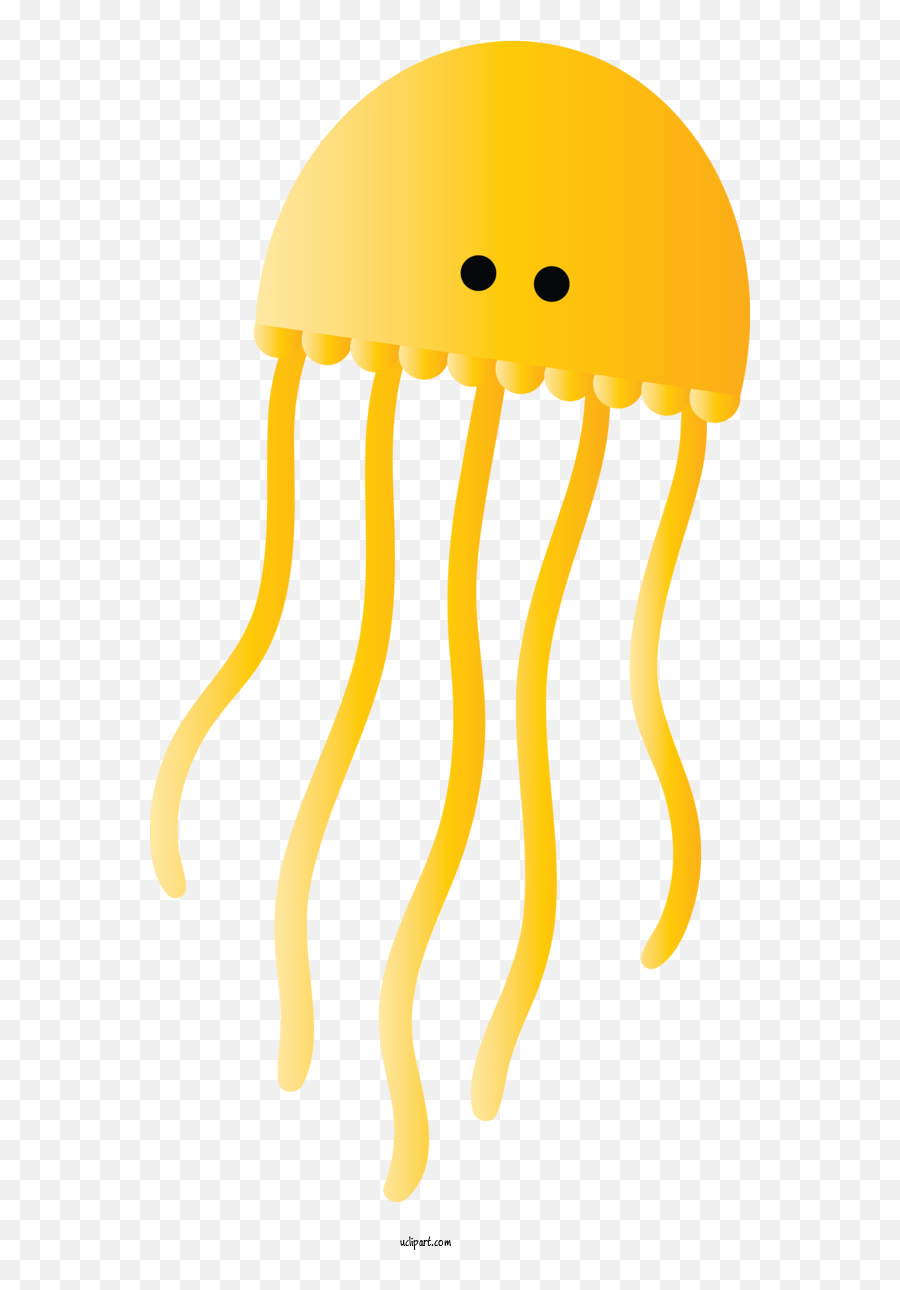 Animals Yellow Jellyfish Emoticon For Jellyfish - Jellyfish Big Emoji,Crab Emoticons