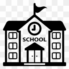 Emojione Bw 1f3eb - Transparent Background School Clipart