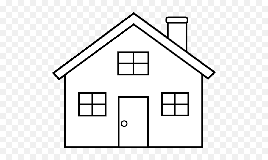 House Outline Clipart Black And White - House Outline Clip Art Emoji,White House Emoji