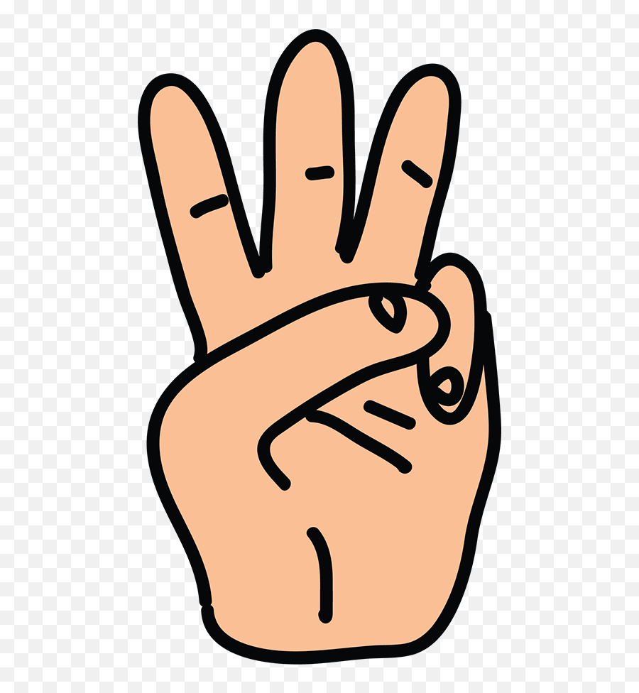 Finger Clipart Three Finger Picture - 3 Fingers Clip Art Emoji,Three Finger Emoji