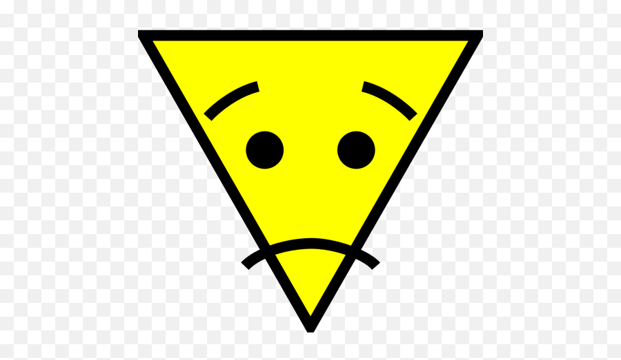Confused Triangle Face Icon Vector Image - Triangle With Face Emoji,Laughing Emoji