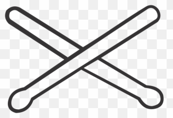 White Drumstick Png Clipart - Drumsticks Black And White Emoji,Drumstick Emoji