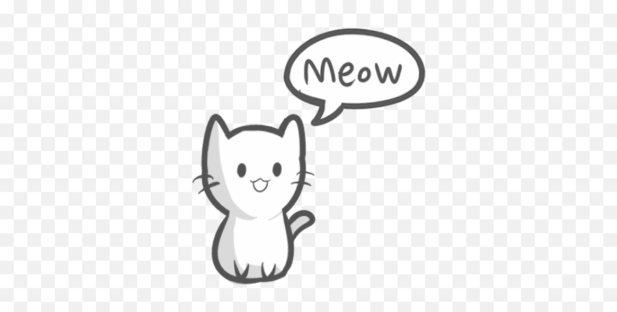 Top Cute Kittens Meowing Stickers For - Easy Cute Cat Drawing Emoji,Cat Emoticons Text
