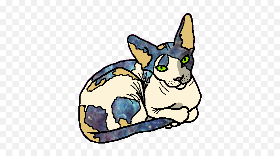 Sphynx Cats Stickers For Android Ios - Sphinx Cat Gif Cartoon Emoji,Blushing Cat Emoji