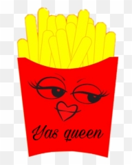 Freetoedit Two Words Yas Queen - French Fries Emoji,Yas Queen Emoji
