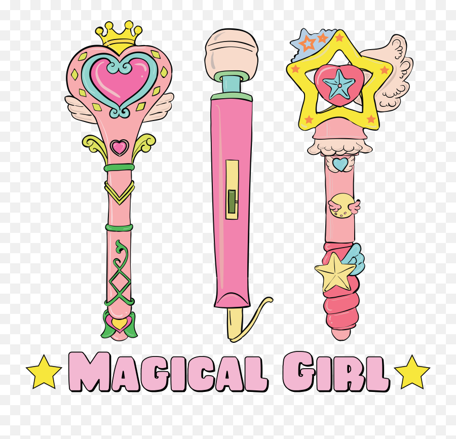 Magic Wands For Magic Girls Who Fight - Wand Emoji,Wave Chicken Emoji