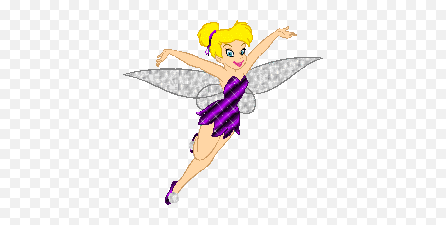 Glitter Gif Tinker Bell - Animated Tinkerbell Flying Gif Emoji,Tinkerbell Emoticons