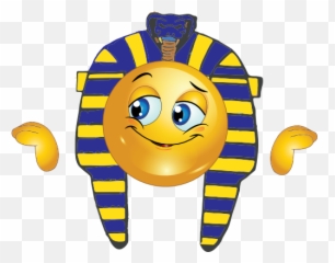 Pharaoh Boy Smiley Emoticon Clipart - Egyptian Emoji
