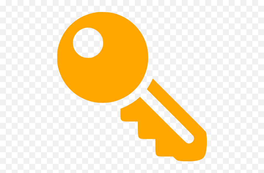 Orange Key 3 Icon - Free Orange Key Icons Key Icon Png Emoji,Key Emoticon