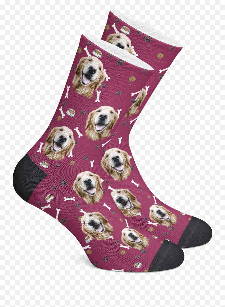 Custom Puppy Socks - Sock Emoji,Emoji Dog And Bone