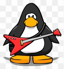 Red Electric Guitar Club Penguin Wiki Fandom - Unibrow Emoji